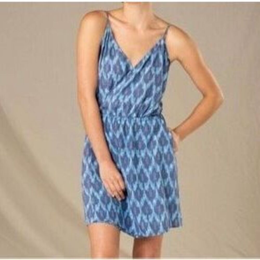 NWOT Toad & Co. Hillrose Geometric Surplice Faux Wrap Sleeveless Tank Dress M